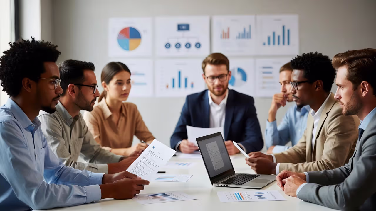 HR team discussing staffing models and people management across company growth stages