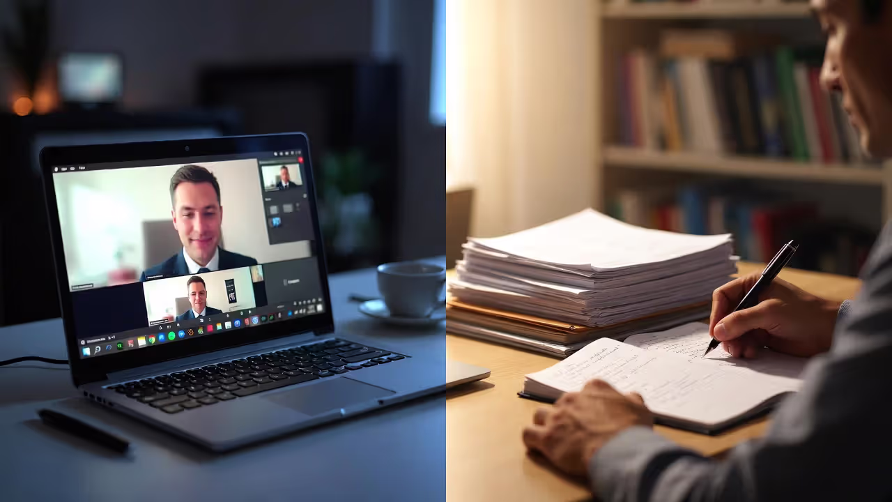 Professionals often choose between flexible online learning and classroom training